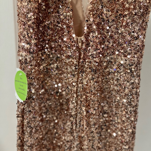 Party Gown. Ombré Pink and Gold. Sequin. - Picture 6 of 14